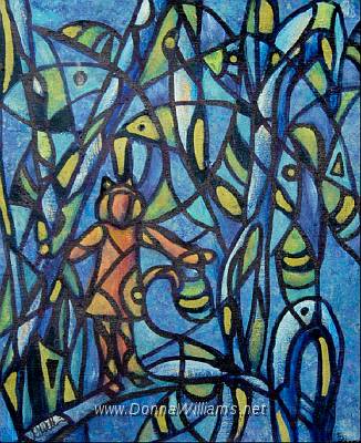 Sleepwalker.jpg - Acrylic on canvas. Size: 23 cm x 29 cm  Original sold 