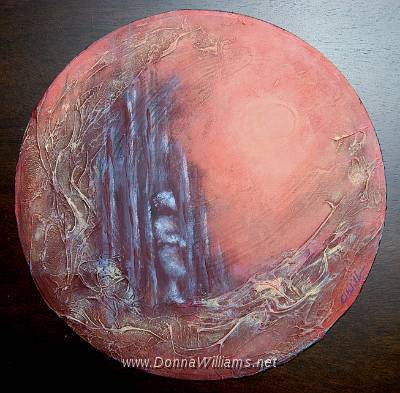 Hibernation.jpg - Acrylic on wood. Size: 25 cm diameter.  Original sold 