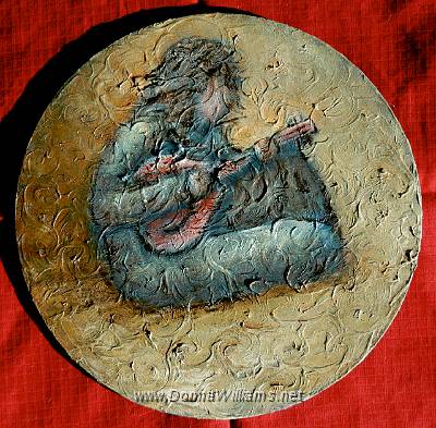 In Accord.jpg - Acrylic on wood. Size: 25 cm diameter.  Original sold 