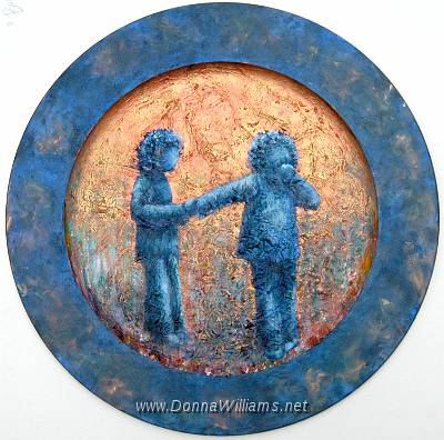 Proposal.jpg - Oil on wood. Size: 50 cm diameter.  Original sold 