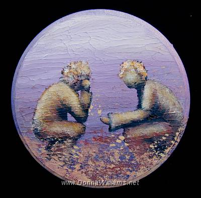 Splash!.jpg - Acrylic on wood. Size: 20 cm diameter.  Original sold. 