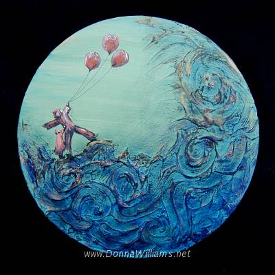 Tenacity.jpg - Acrylic on wood. Size: 20 cm diameter.  Original Sold .