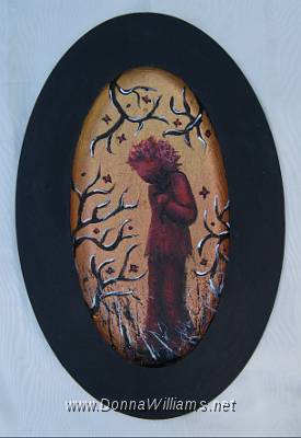 Wistful.jpg - Acrylic on wood. Size: 28 cm x 43 cm.  Original Sold. 