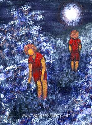 Midnight Garden.jpg - Acrylic on stretched canvas. Size: 45 cm. x 60 cm.  Original sold. 