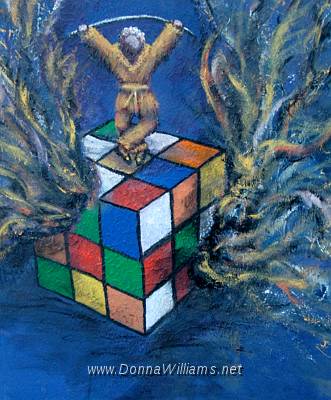 Monkey Puzzle.jpg - Acrylic on stretched canvas. Size: 50 cm x 60 cm  Original sold 