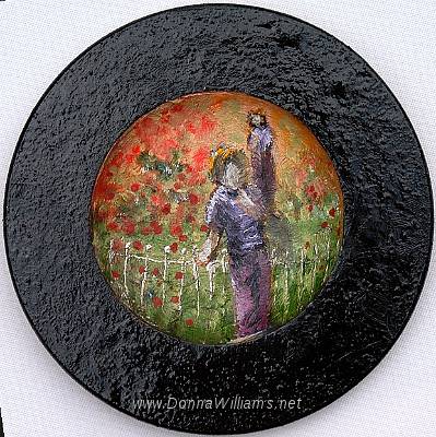 Procrastination.jpg - Oil on wood Size: 20 cm diameter  Original Sold 