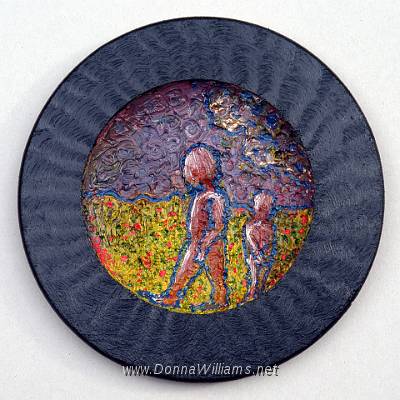 Two Worlds.jpg - Oil on wood Size: 24 cm diameter  Original sold .