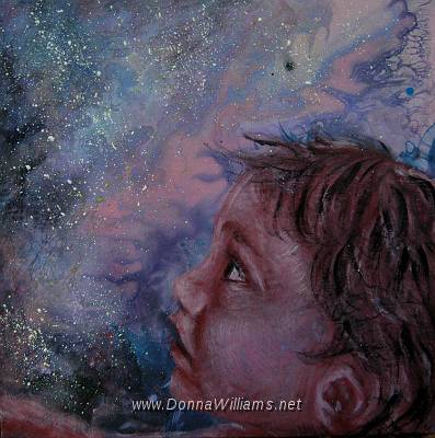 The Sparkles In The Air.jpg - Acrylic on stretched canvas. Size: 25 cm x 25 cm  Original Sold. 